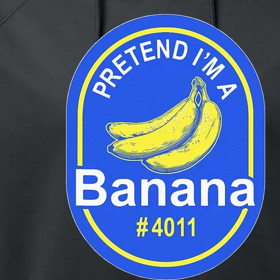 Pretend Im A Banana Lazy Halloween Last Minute Costume Performance Fleece Hoodie