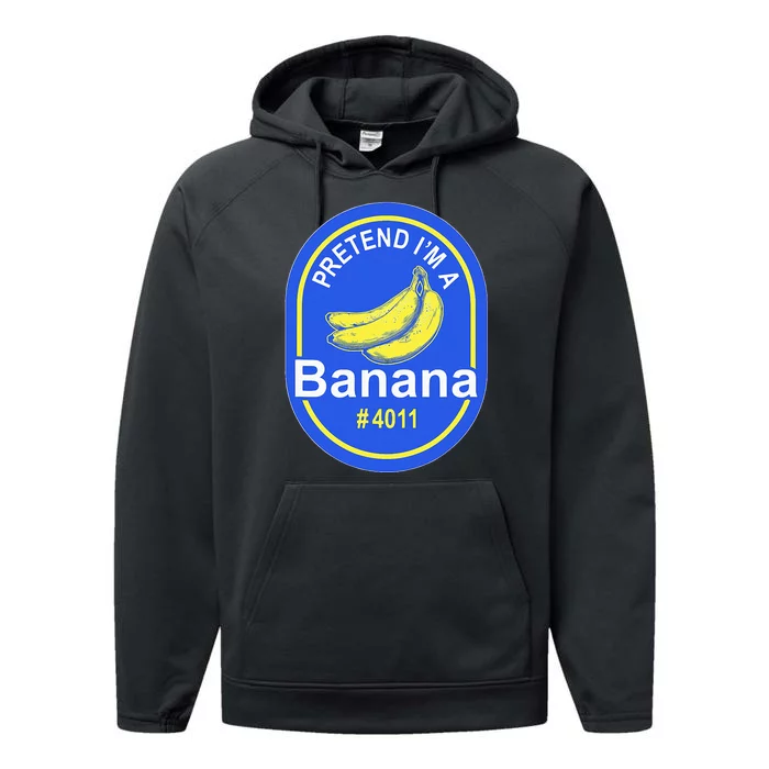 Pretend Im A Banana Lazy Halloween Last Minute Costume Performance Fleece Hoodie