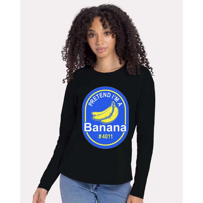 Pretend Im A Banana Lazy Halloween Last Minute Costume Womens Cotton Relaxed Long Sleeve T-Shirt