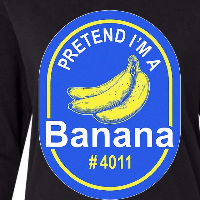 Pretend Im A Banana Lazy Halloween Last Minute Costume Womens Cotton Relaxed Long Sleeve T-Shirt