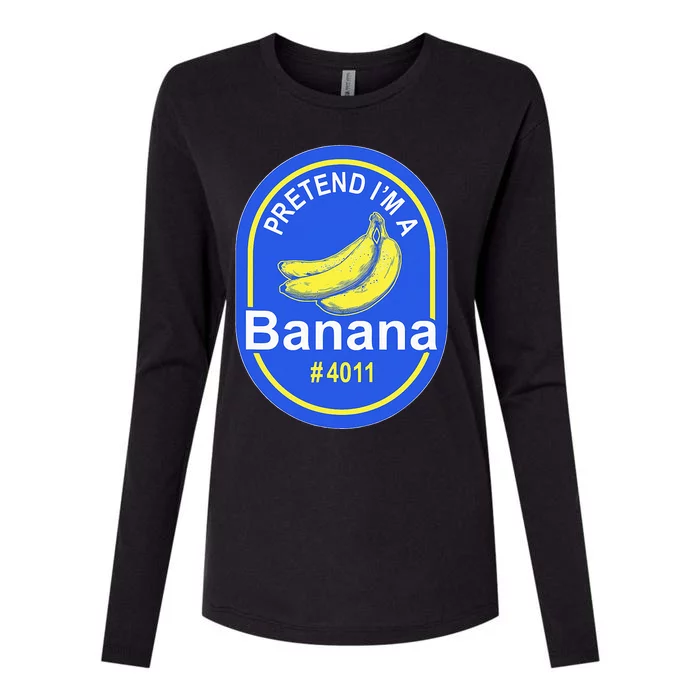 Pretend Im A Banana Lazy Halloween Last Minute Costume Womens Cotton Relaxed Long Sleeve T-Shirt