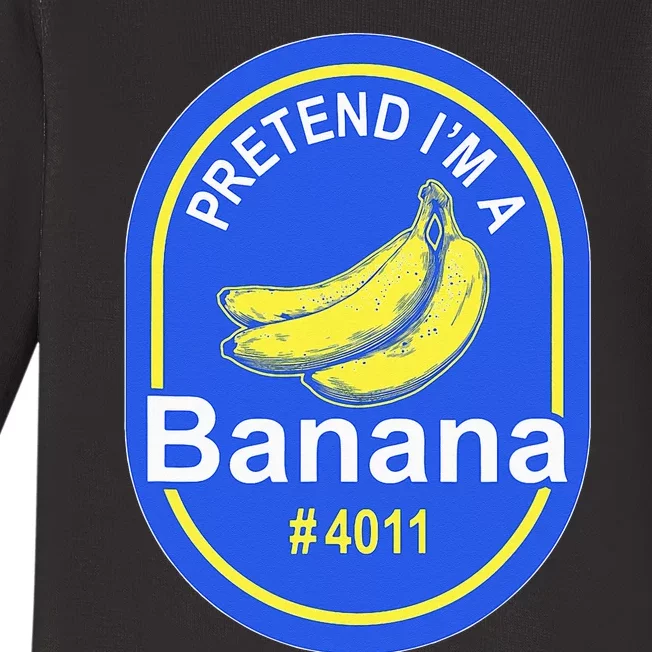 Pretend Im A Banana Lazy Halloween Last Minute Costume Baby Long Sleeve Bodysuit