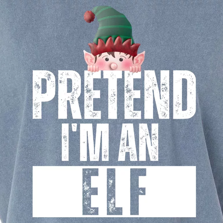 Pretend IM An Elf Funny Christmas Garment-Dyed Women's Muscle Tee