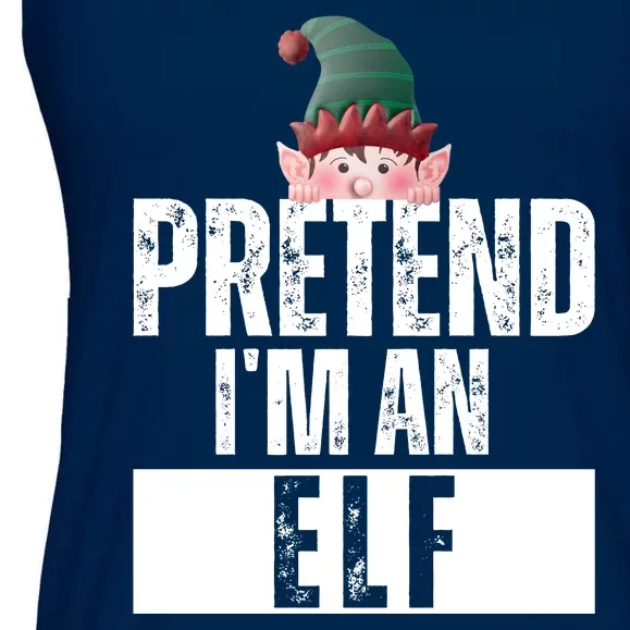 Pretend IM An Elf Funny Christmas Ladies Essential Flowy Tank