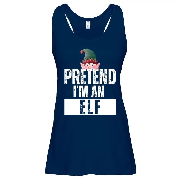 Pretend IM An Elf Funny Christmas Ladies Essential Flowy Tank