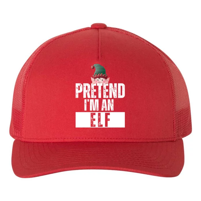 Pretend IM An Elf Funny Christmas Yupoong Adult 5-Panel Trucker Hat