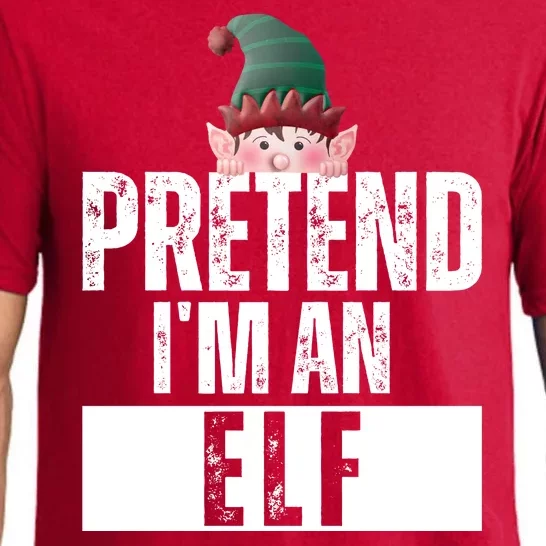 Pretend IM An Elf Funny Christmas Pajama Set