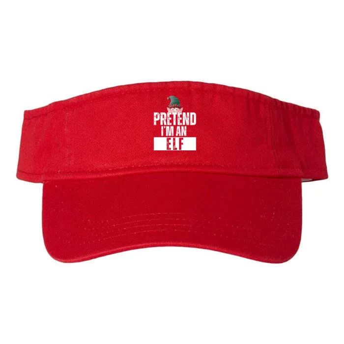 Pretend IM An Elf Funny Christmas Valucap Bio-Washed Visor