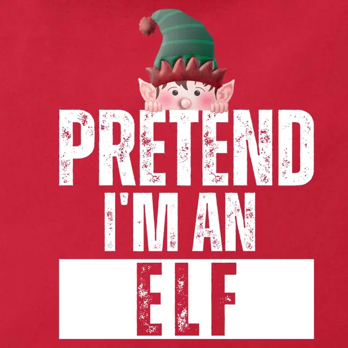 Pretend IM An Elf Funny Christmas Zip Tote Bag