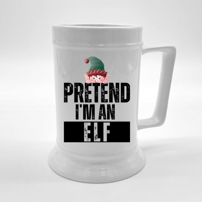 Pretend IM An Elf Funny Christmas Front & Back Beer Stein