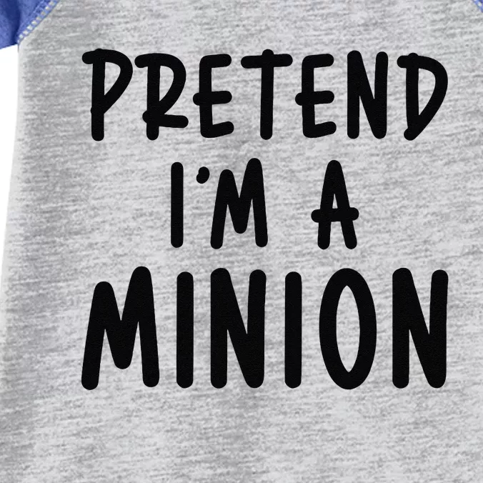 Pretend IM A Minion Costume Party Funny Halloween Minion Infant Baby Jersey Bodysuit