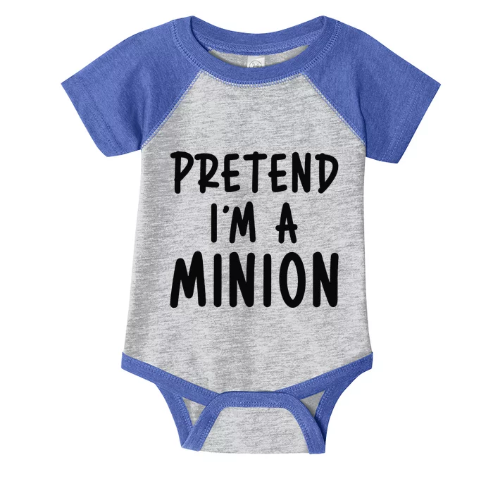 Pretend IM A Minion Costume Party Funny Halloween Minion Infant Baby Jersey Bodysuit