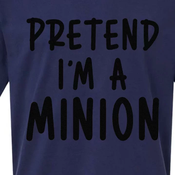 Pretend IM A Minion Costume Party Funny Halloween Minion Sueded Cloud Jersey T-Shirt