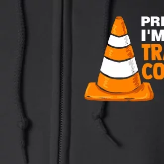 Pretend Im A Traffic Cone Costume Full Zip Hoodie