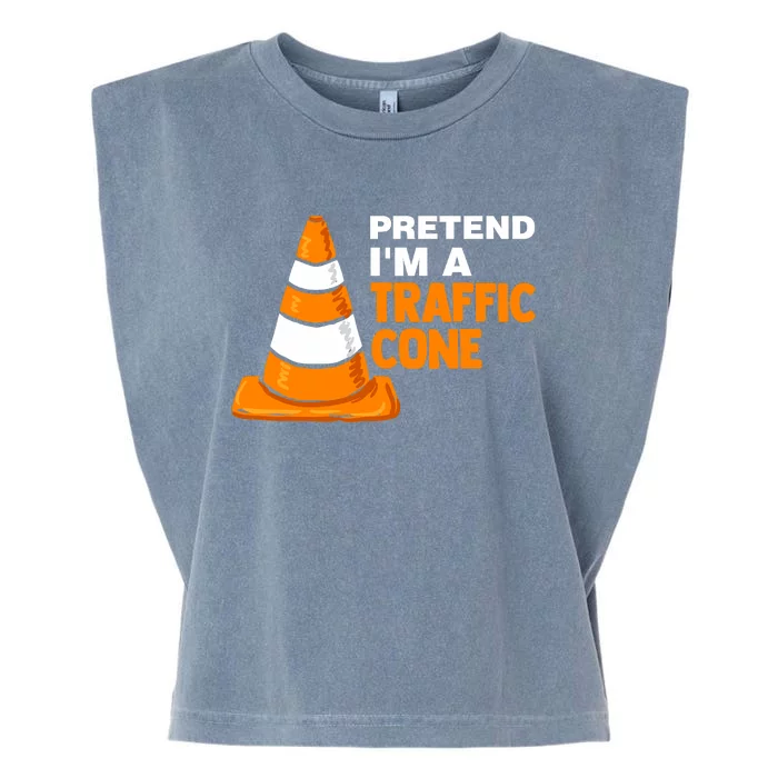 Pretend Im A Traffic Cone Costume Garment-Dyed Women's Muscle Tee