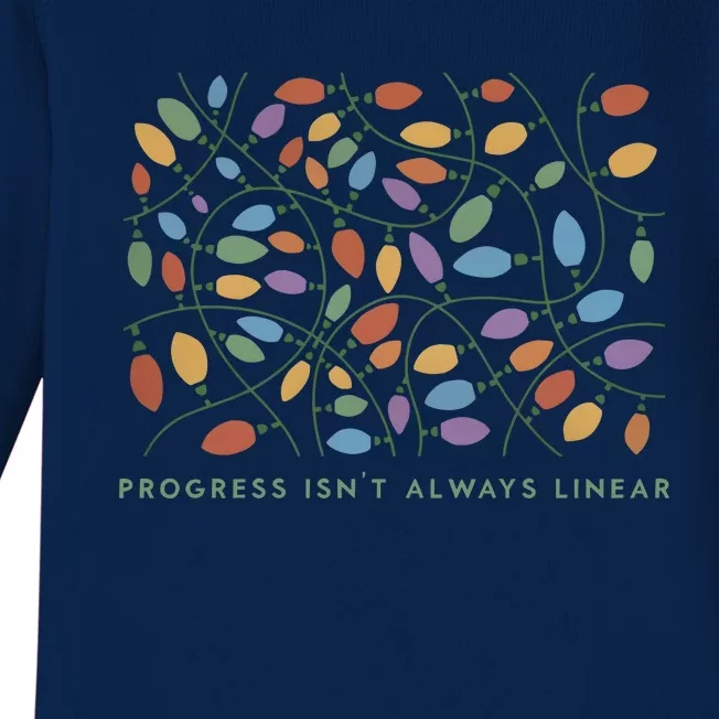 Progress IsnT Always Linear Special Education Teacher Baby Long Sleeve Bodysuit