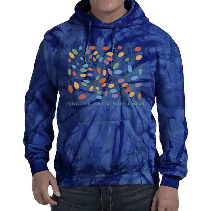 Progress IsnT Always Linear Special Education Teacher Tie Dye Hoodie