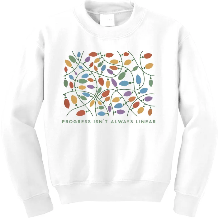 Progress IsnT Always Linear Special Education Teacher Kids Sweatshirt