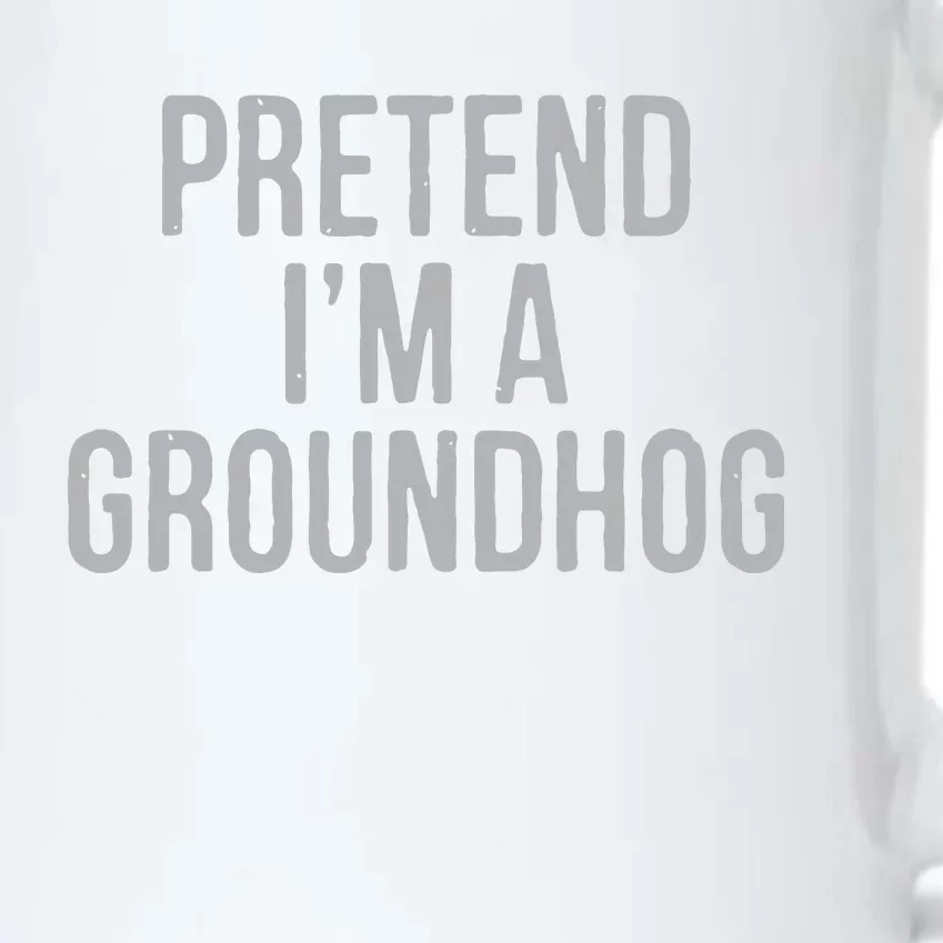 Pretend Im A Groundhog Lazy Halloween Costume Black Color Changing Mug