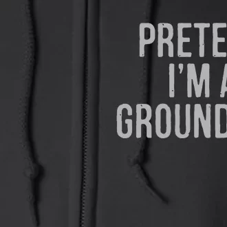 Pretend Im A Groundhog Lazy Halloween Costume Full Zip Hoodie