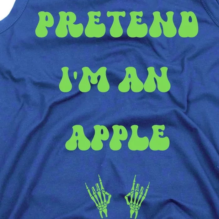 Pretend IM An Apple Halloween Costume Wavy Text Gift Tank Top