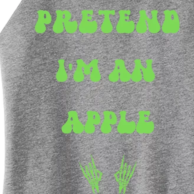 Pretend IM An Apple Halloween Costume Wavy Text Gift Women’s Perfect Tri Rocker Tank