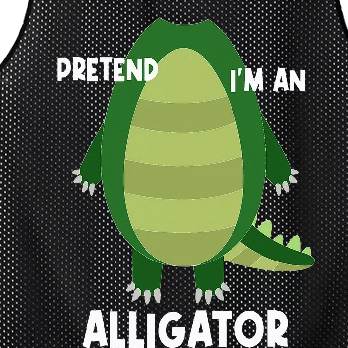 Pretend IM An Alligator Funny Lazy Halloween Costume Mesh Reversible Basketball Jersey Tank