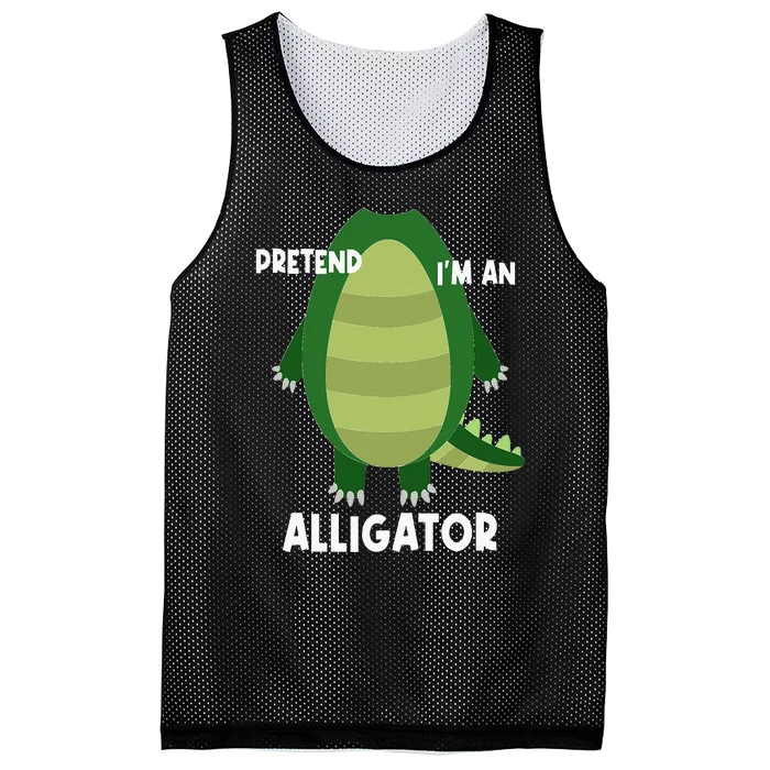 Pretend IM An Alligator Funny Lazy Halloween Costume Mesh Reversible Basketball Jersey Tank