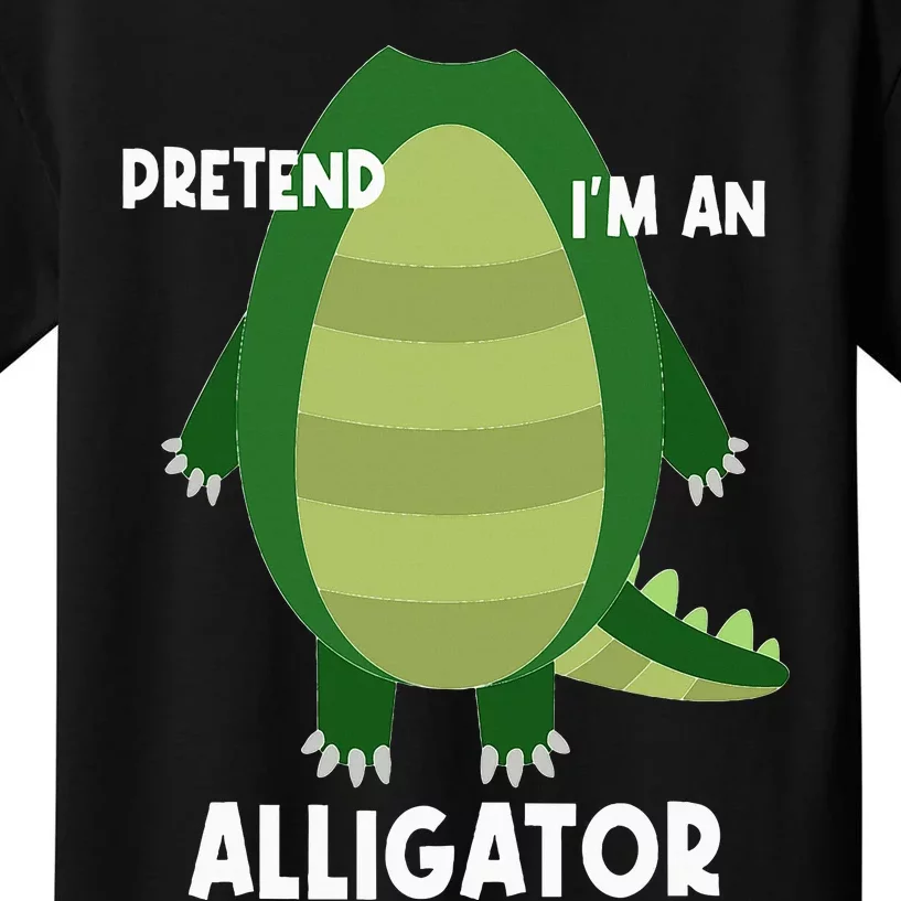 Pretend IM An Alligator Funny Lazy Halloween Costume Kids T-Shirt