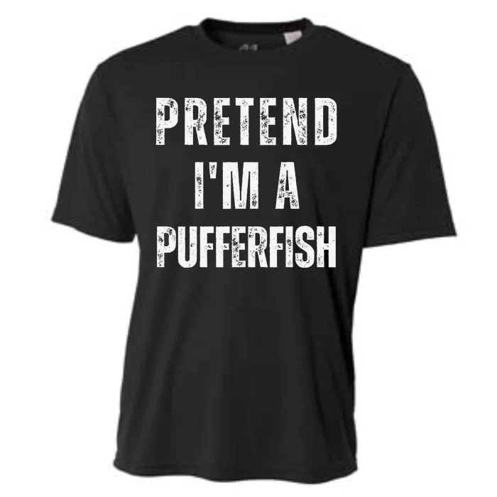 Pretend IM A Pufferfish Matching Costume Funny Halloween Cooling Performance Crew T-Shirt