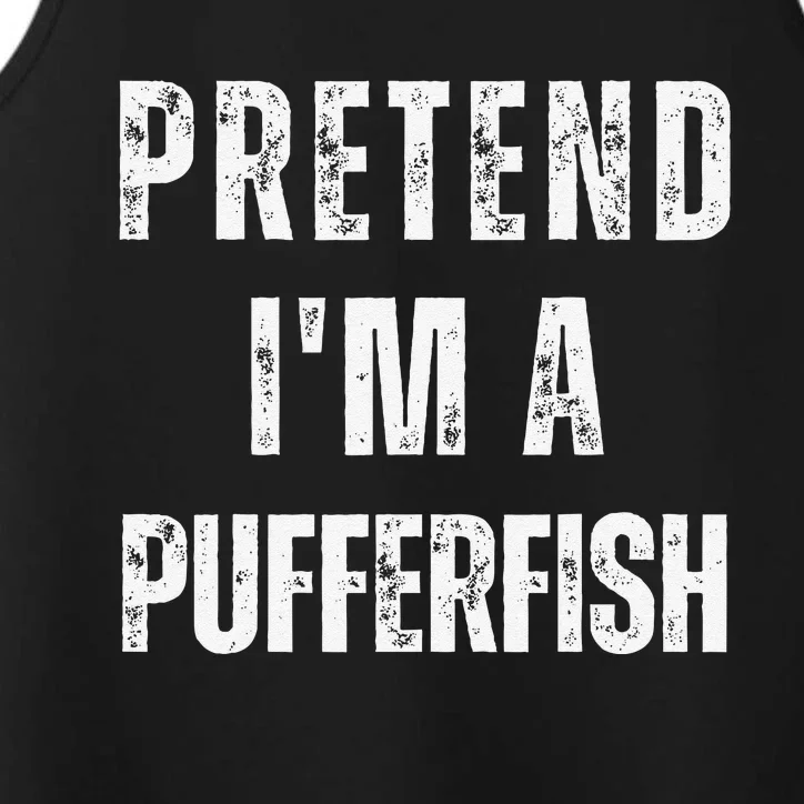 Pretend IM A Pufferfish Matching Costume Funny Halloween Performance Tank