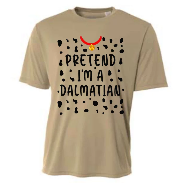 Pretend Im A Dalmatian Funny Lazy Halloween Costume Gift Cooling Performance Crew T-Shirt