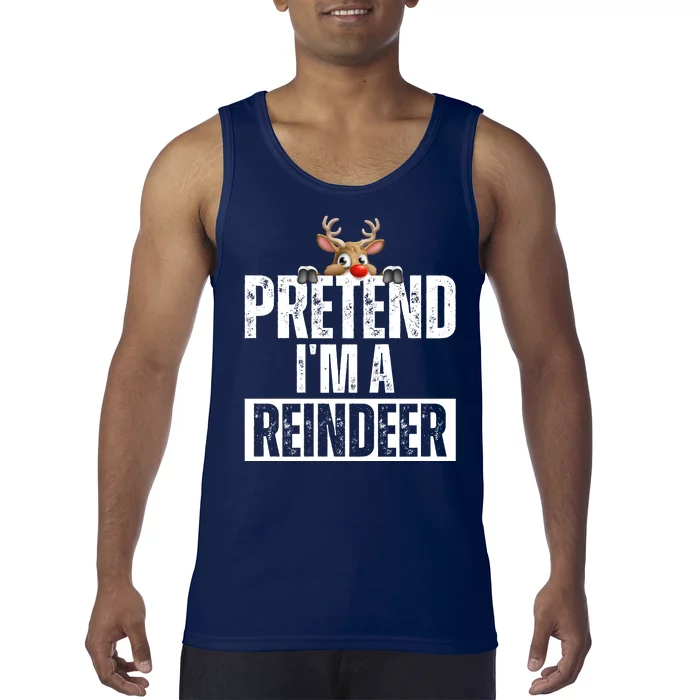 Pretend Im A Reindeer Funny Christmas Tank Top