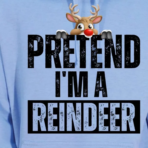 Pretend Im A Reindeer Funny Christmas Unisex Surf Hoodie