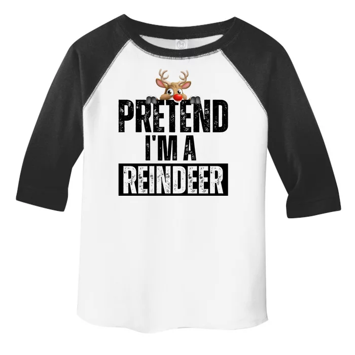 Pretend Im A Reindeer Funny Christmas Toddler Fine Jersey T-Shirt