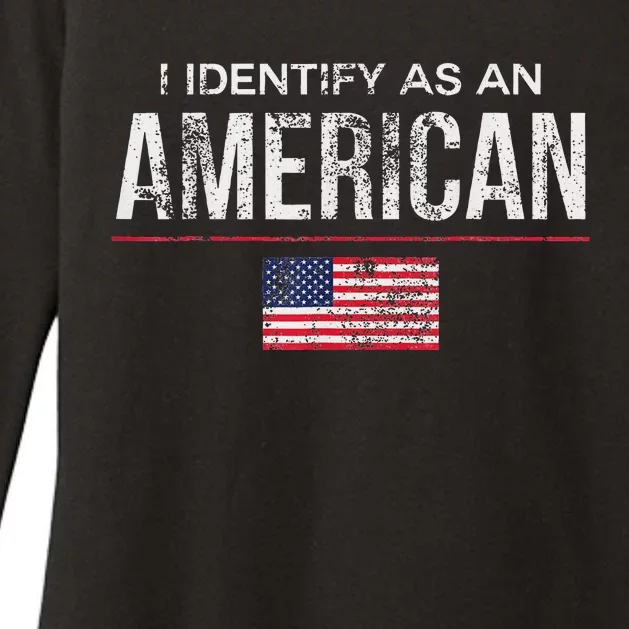 Proudly Identify As American No Identity Politics Womens CVC Long Sleeve Shirt