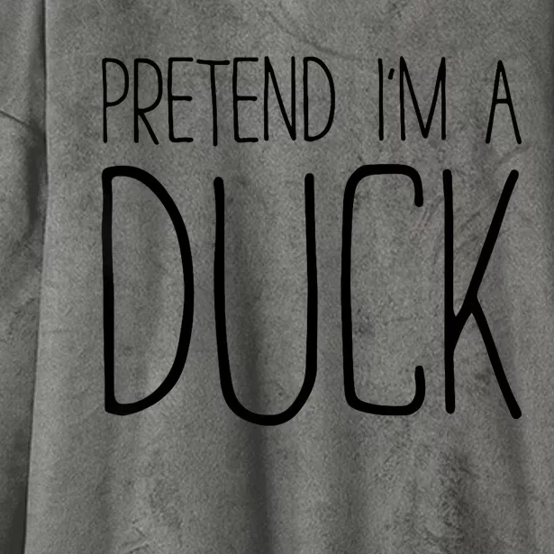 Pretend IM A Duck Adult Women Costume Hooded Wearable Blanket