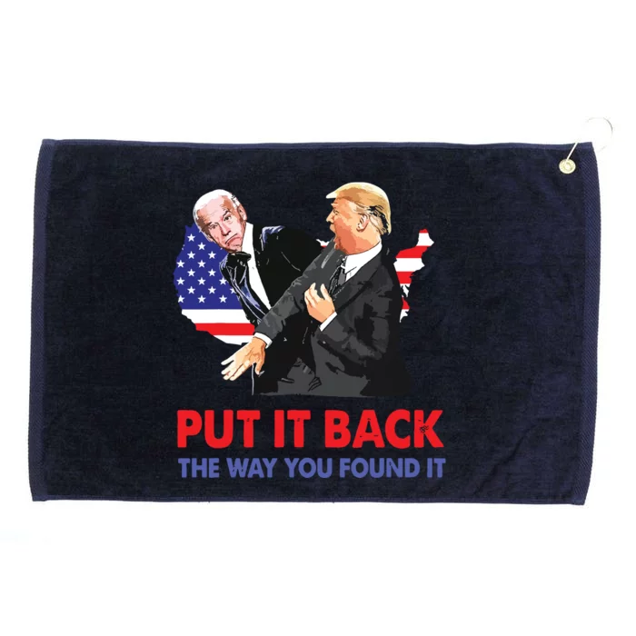 Put It Back The Way You Found It Trump Slap Biden Grommeted Golf Towel