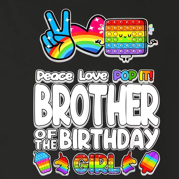 Pop It Brother Of The Birthday Toy Family Matching Toddler Long Sleeve Shirt