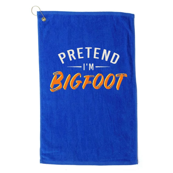 Pretend Im Bigfoot Quick Halloween Outfit Platinum Collection Golf Towel