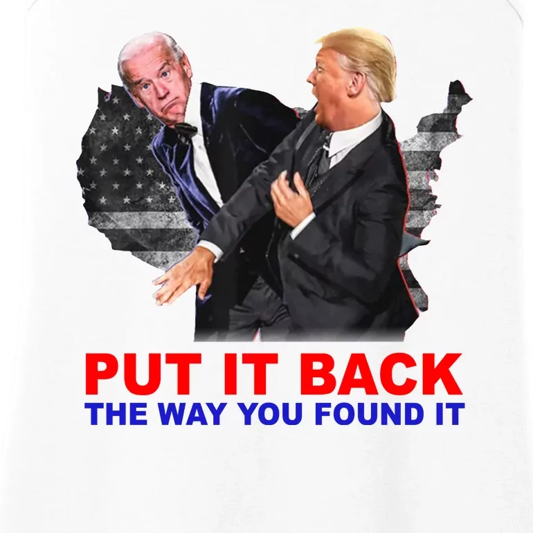 Put It Back The Way You Found It Donald Trump Anti Biden Ladies Essential Tank