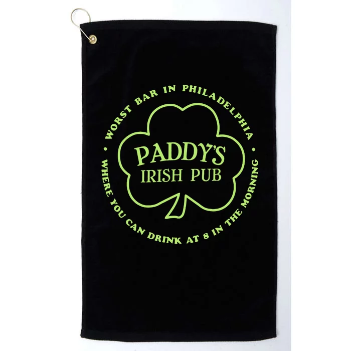 Paddy's Irish Bub Funny St Patricks Day Drinking Platinum Collection Golf Towel