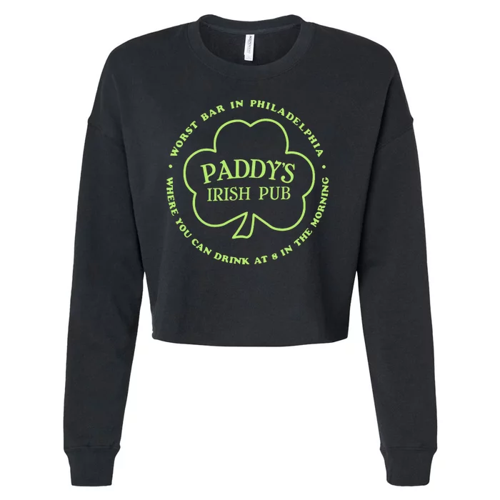 Paddy's Irish Bub Funny St Patricks Day Drinking Cropped Pullover Crew