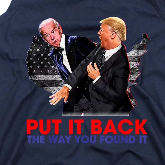 Put It Back The Way You Found It Funny Trump Slap Anti Biden Tank Top