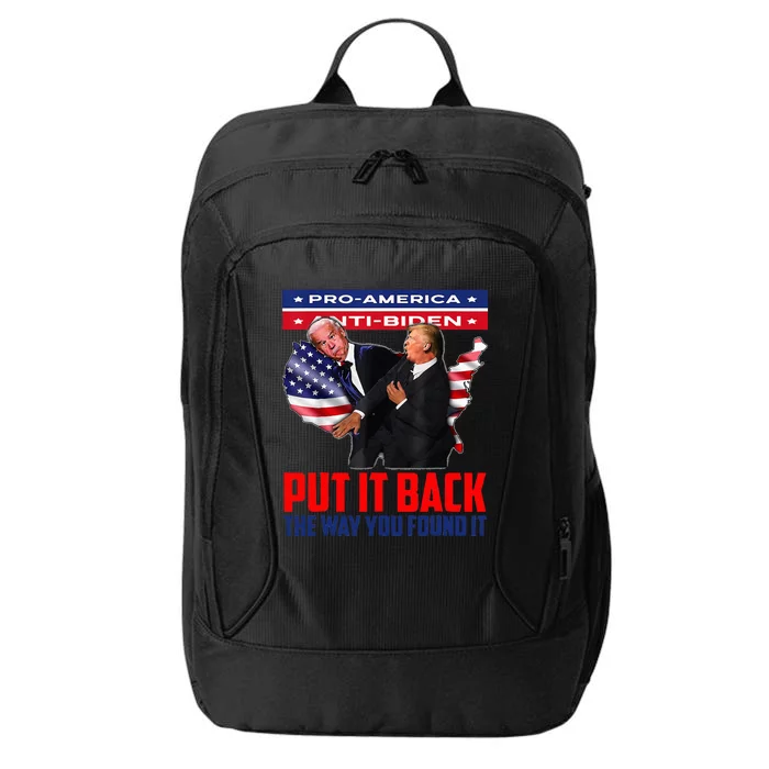 Put It Back The Way You Found It Funny Trump Slap Anti Biden City Backpack