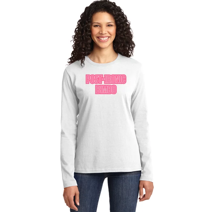 Post Ironic Bimbo Ladies Long Sleeve Shirt