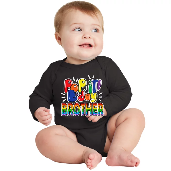 Pop It brother from birthday fidget Baby Long Sleeve Bodysuit