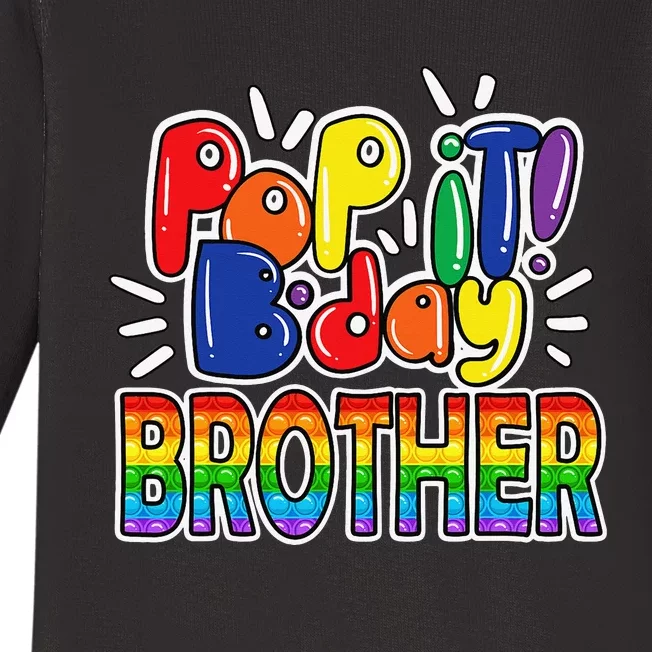 Pop It brother from birthday fidget Baby Long Sleeve Bodysuit