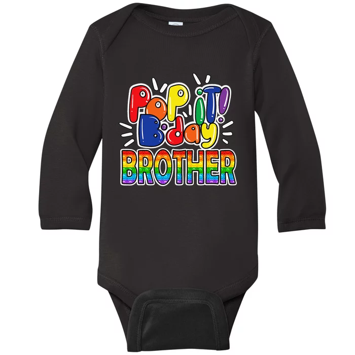 Pop It brother from birthday fidget Baby Long Sleeve Bodysuit