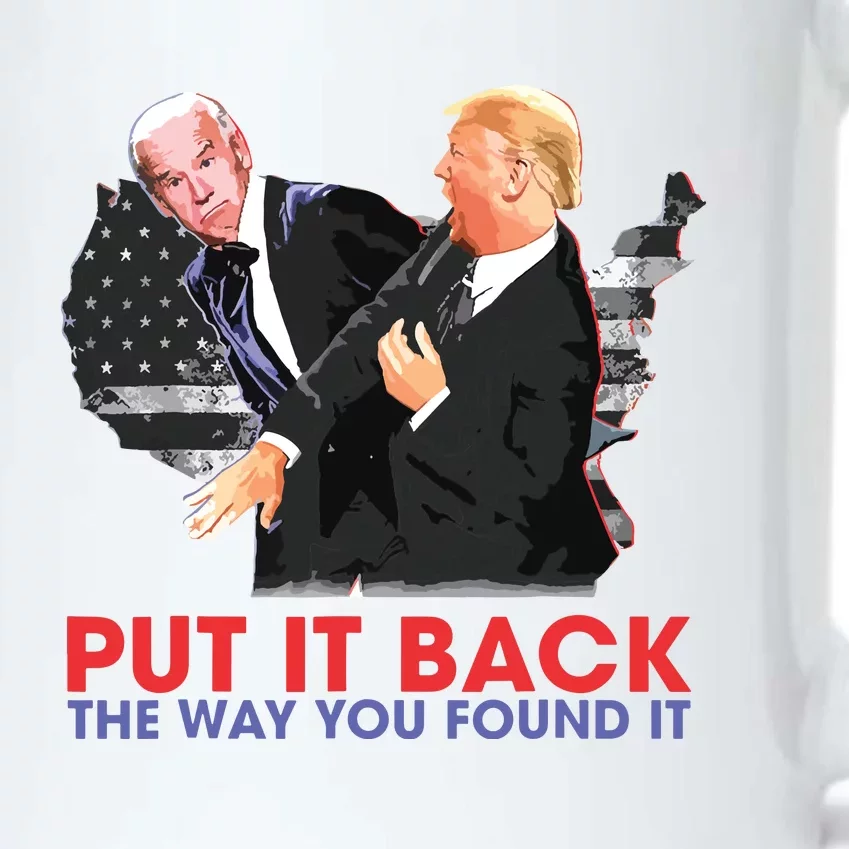 Put It Back The Way You Found It Funny Trump Slap Anti Biden Black Color Changing Mug